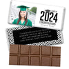 Personalized Graduation Chevron Grad Belgian Chocolate Bar & Wrapper