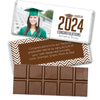 Personalized Graduation Chevron Grad Belgian Chocolate Bar & Wrapper