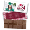 Personalized Graduation Chevron Grad Belgian Chocolate Bar & Wrapper