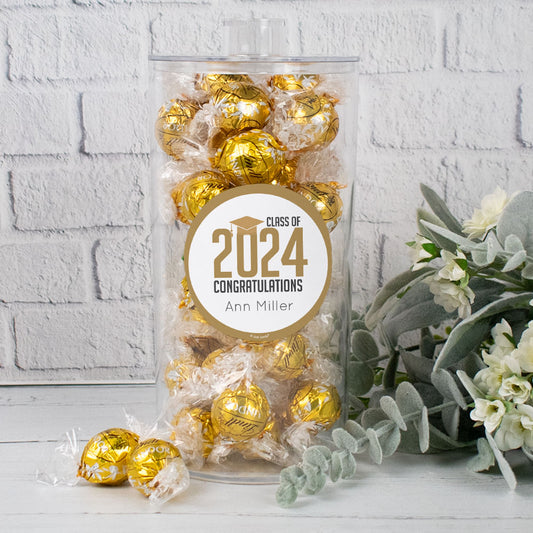 Graduation Lindor Truffles Canister Gift - Congratulations