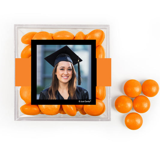 Personalized Graduation JUST CANDY� favor cube with Just Candy Milk Chocolate Minis