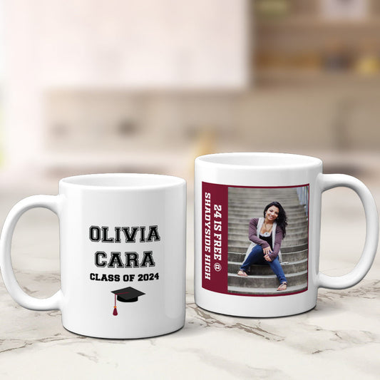 Personalized Graduation Coffee Mugs with Photo (11oz)