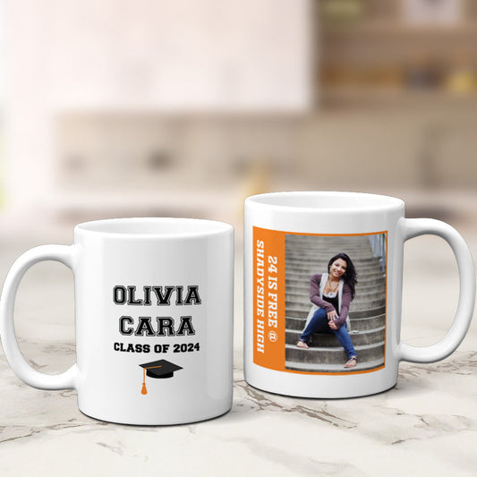 Personalized Graduation Coffee Mugs with Photo (11oz)