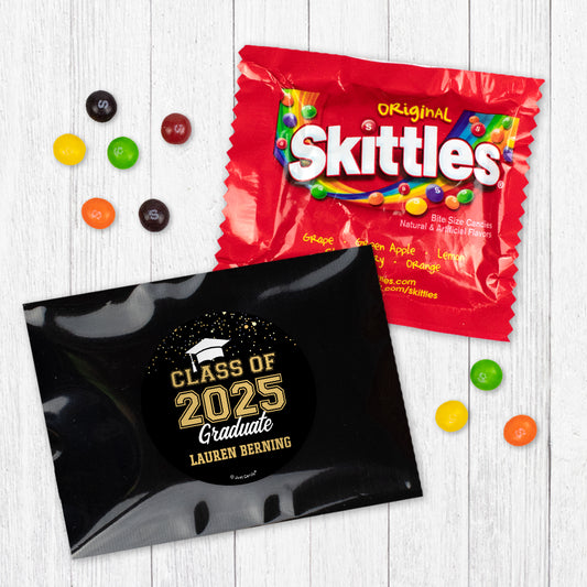 Personalized Black Graduation Celebration Skittles