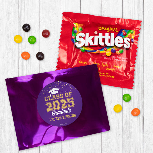 Personalized Purple Graduation Celebration Skittles