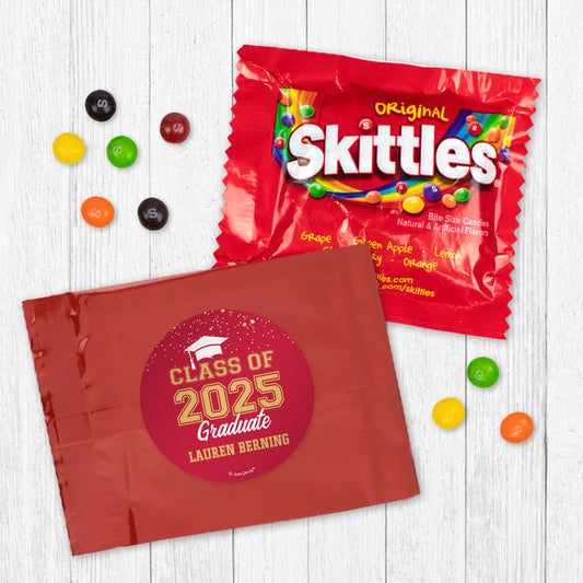 Personalized Red Graduation Celebration Skittles