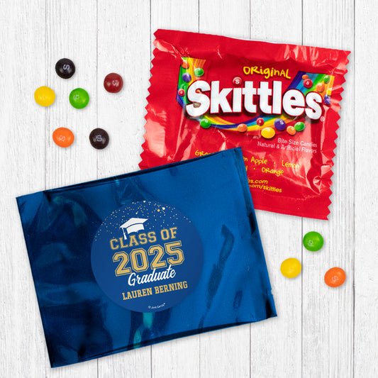 Personalized Blue Graduation Celebration Skittles