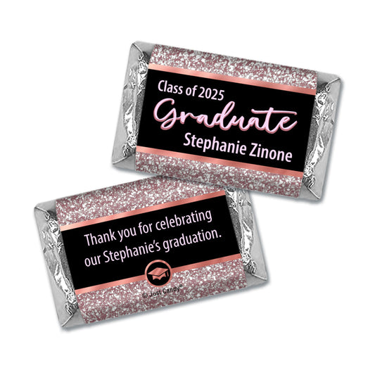 Personalized Rose Gold Grad Hershey's Miniatures