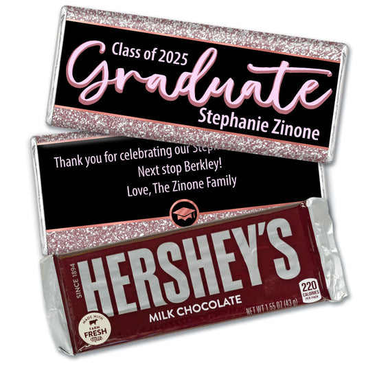 Personalized Rose Gold Hershey's Milk Chocolate Bar