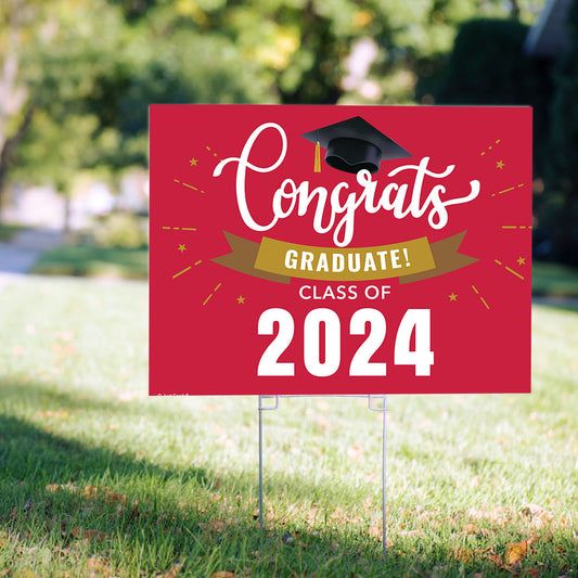 Personalized Congrats Graduate Yard Sign Class of