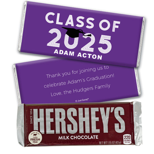 Personalized Purple Graduation Grad Cap Hershey's Milk Chocolate Bar