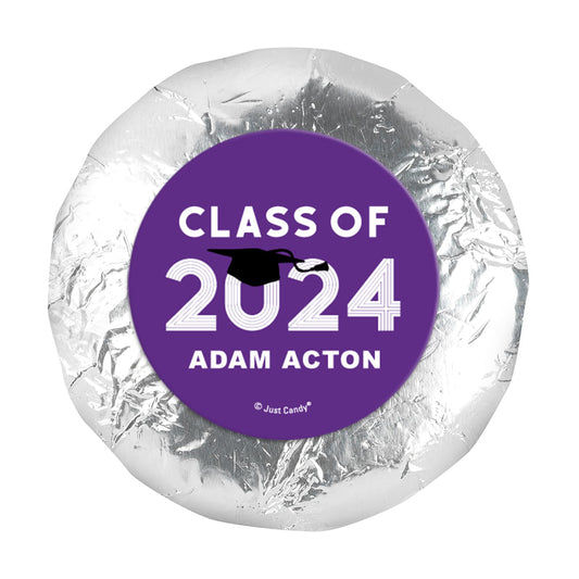 Personalized Graduation Grad Cap 1.25" Stickers (48 Stickers)