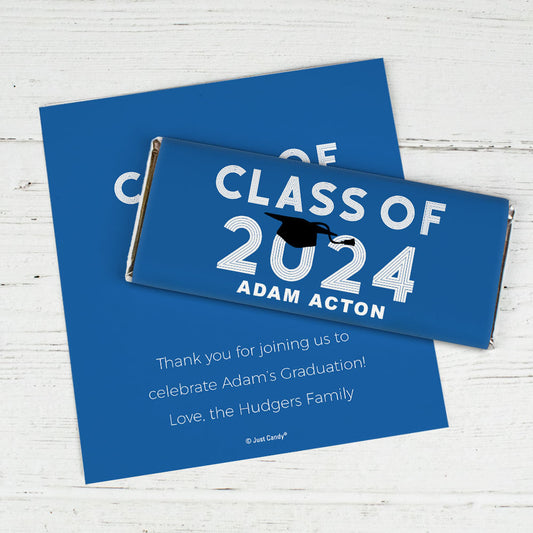 Personalized Graduation Grad Cap Chocolate Bar Wrappers