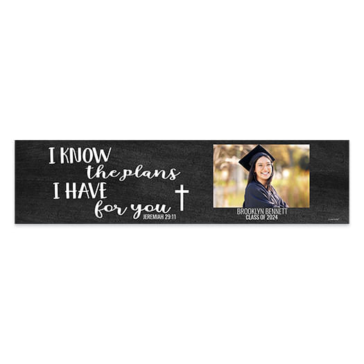 Personalized Religious Graduation Photo Banner