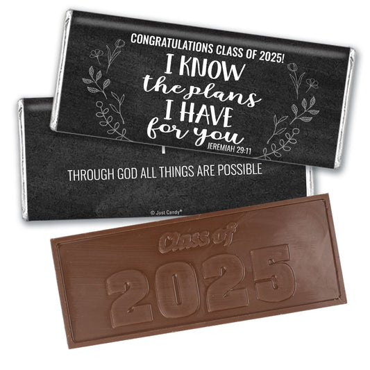 Religious Graduation The Plans I Have Embossed Chocolate Bar