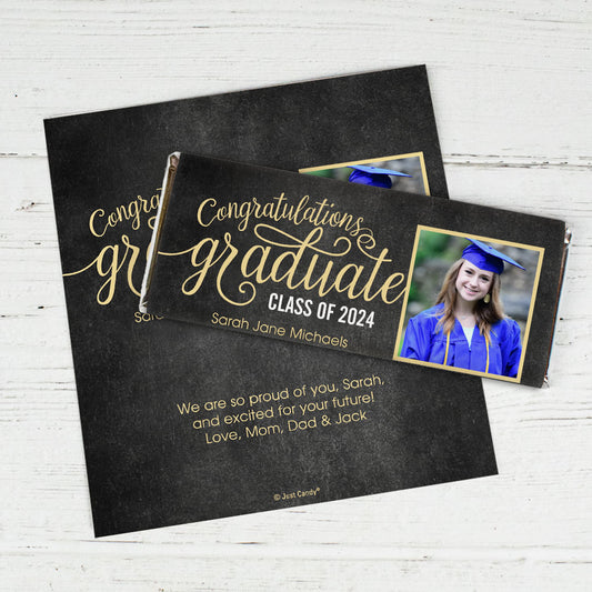 Personalized Congratulations Graduate with Photo Chocolate Bar Wrappers