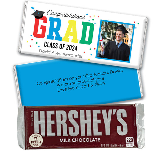 Personalized Graduation Hershey's Milk Chocolate Bar - Polka Dot