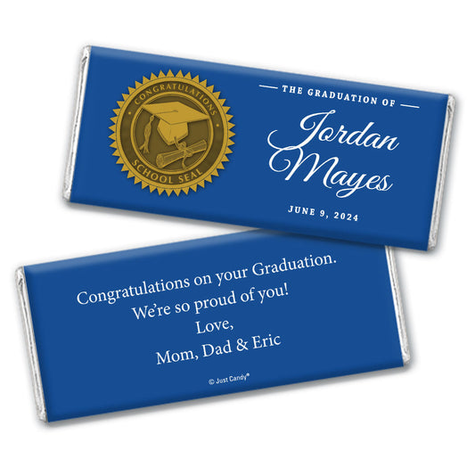 Graduation Personalized Hershey's Milk Chocolate Bar School Seal