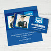 Graduation Personalized Chocolate Bar Wrappers Watercolor Photo