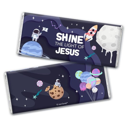 Outer Space Shine The Light of Jesus Hershey's Milk Chocolate Bar