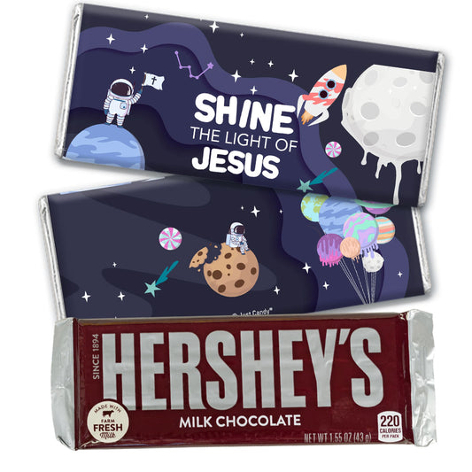 Personalized Shine The Light of Jesus Hershey's Milk Chocolate Bar