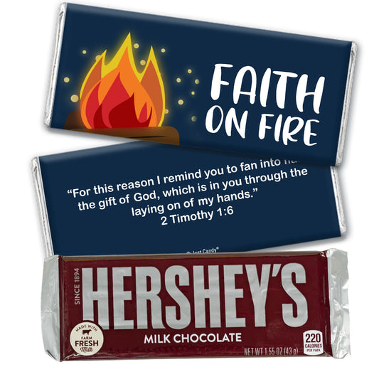 Personalized Religious Bonfire Night of Worship Hershey's Milk Chocolate Bar