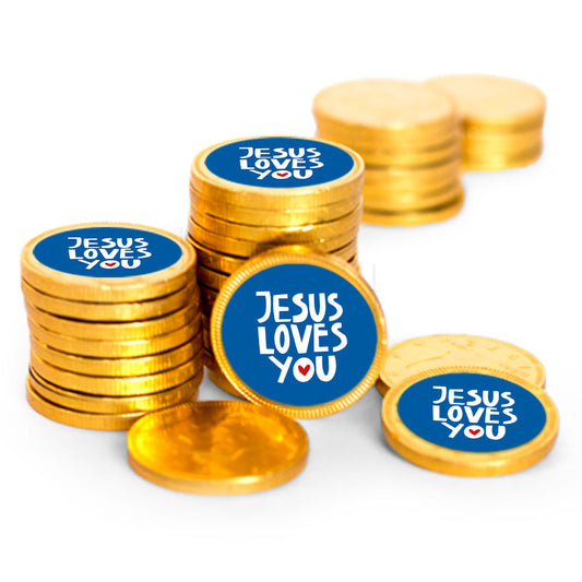 Jesus Loves You Chocolate Coins