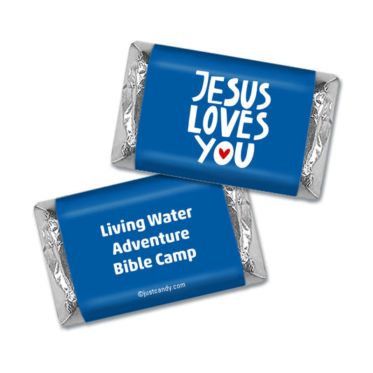 Personalized Vactation Bible School Jesus Loves You Mini Wrappers