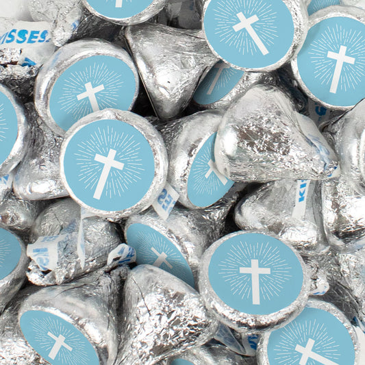 Assembled Religous Stickered Hershey's Kisses - 90 Kisses