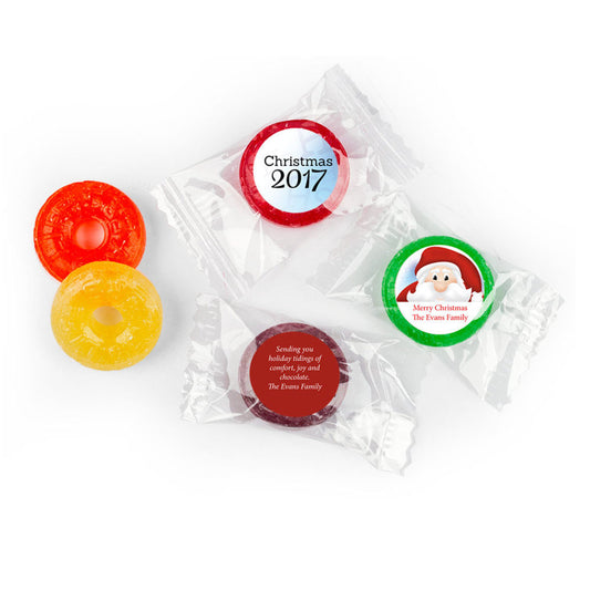 Personalized Christmas Santa Life Savers 5 Flavor Hard Candy