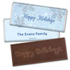 Happy Holidays Personalized Embossed Chocolate Bar Classic Snowflakes Happy Holidays