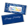 Happy Holidays Personalized Hershey's Milk Chocolate Bar Winter Scrolls with Business Logo