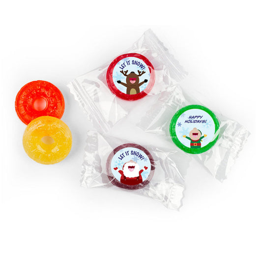 Custom LifeSavers 5 Flavor Hard Candy - Snow Dance Christmas Stickers