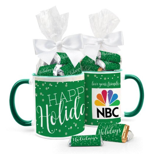 Personalized Christmas Simply Holidays 11oz Mug with Hershey's Miniatures