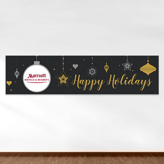 Personalized Christmas Add Your Logo Once Upon a Holiday 5 Ft. Banner