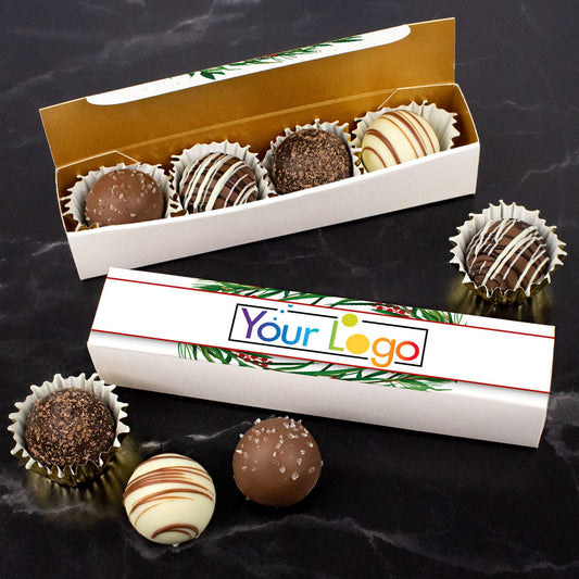 Personalized Add Your Logo Truffle Favors - 4 pcs