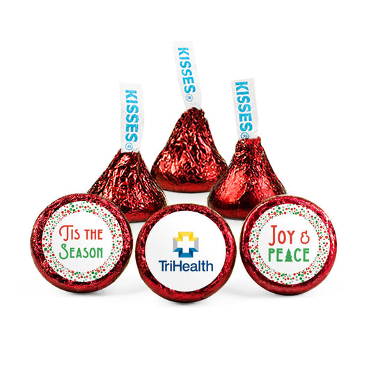 Personalized Tis The Season Logo Confetti Hershey's Kisses