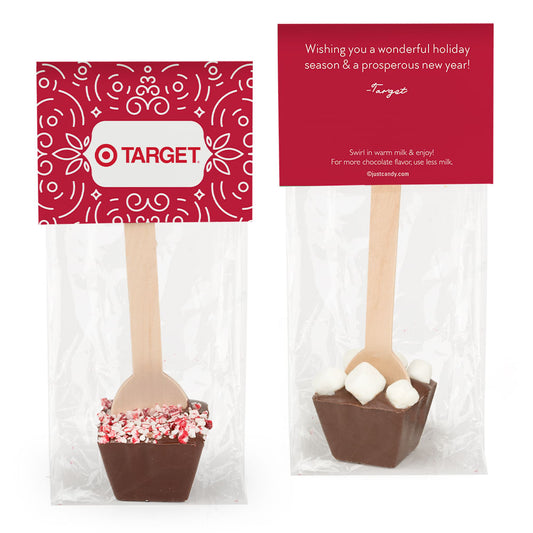 Personalized Happy Holidays Add Your Logo Hot Chocolate Spoon