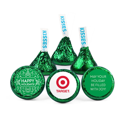 Personalized Happy Holidays Corporate Logo Hershey's Kisses