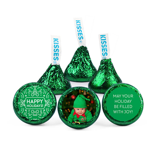 Personalized Happy Holidays Photo Hershey's Kisses