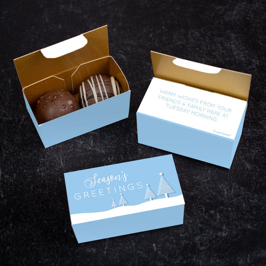 Personalized Happy Holidays Truffle Favors - 2 pcs