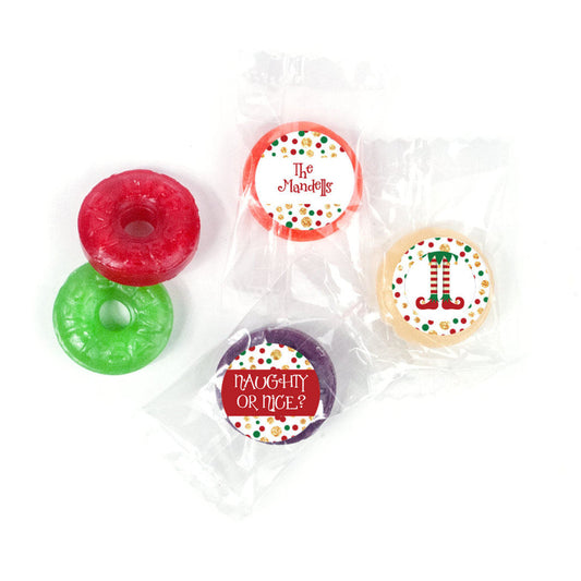 Personalized Christmas Naughty or Nice Life Savers 5 Flavor Hard Candy