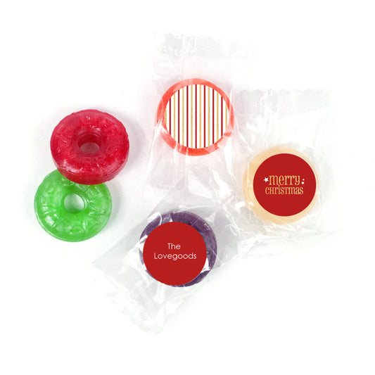 Personalized Christmas Shimmering Life Savers 5 Flavor Hard Candy