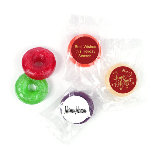 Personalized Happy Holidays Add Your Logo Life Savers 5 Flavor Hard Candy