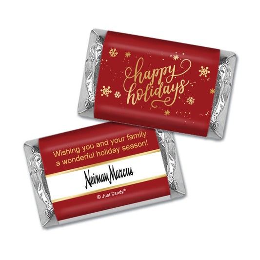 Personalized Happy Holidays Add Your Logo Hershey's Miniatures Wrappers