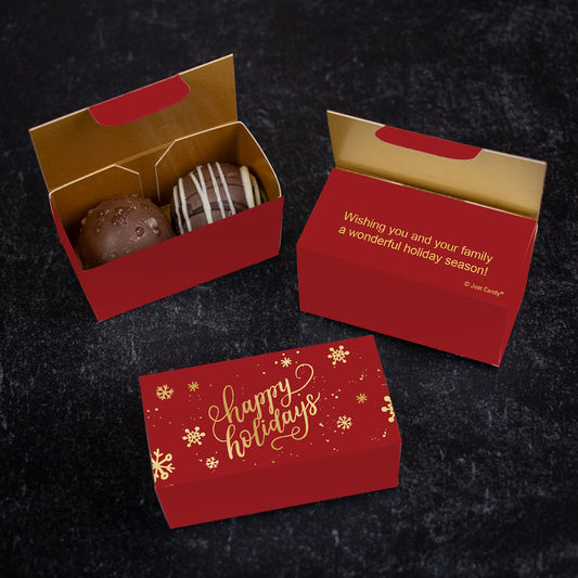 Personalized Christmas Blush Truffle Favors - 2 pcs