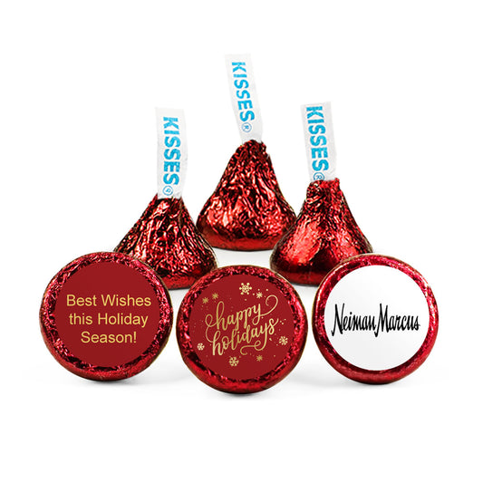 Personalized Happy Holidays Logo Hershey's Kisses