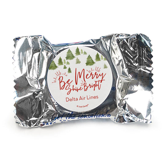 Personalized Christmas Be Merry Shine Bright York Peppermint Patties - pack of 70