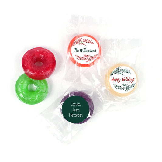 Personalized Christmas Geometric Holiday Life Savers 5 Flavor Hard Candy