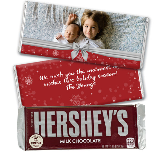 Personalized Christmas Welcoming Joy Hershey's Milk Chocolate Bar & Wrapper